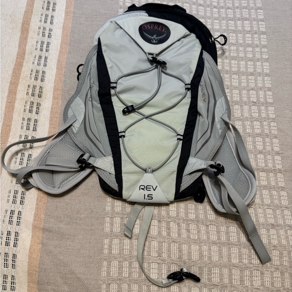 Osprey Light Gray and Black  Backpack
